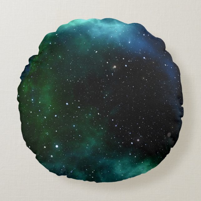 Stars Galaxy Gradient Round Cushion (Front)