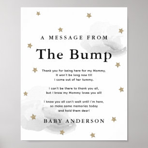 Stars & Grey Clouds A Message From The Bump Poster