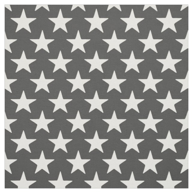 stars half pearl dark grey fabric (Swatch)