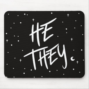 Stars He/They Pronouns  Mouse Mat