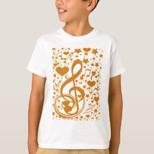 Stars,Hears and The Music Notes,Gold_ T-Shirt