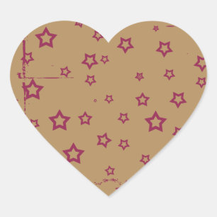 stars heart sticker