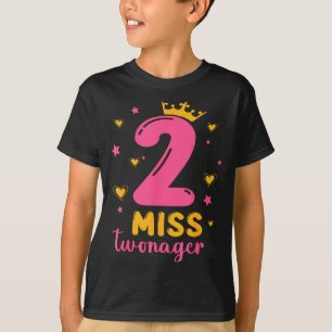 Stars hearts 2 years old miss twonager happy T-Shirt