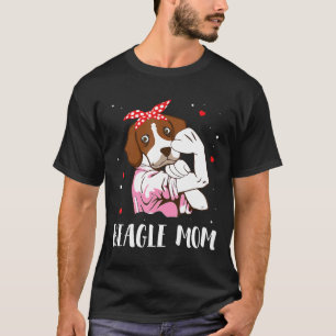 Stars Hearts Dog Girl Happy Mother Day Beagle Dog T-Shirt