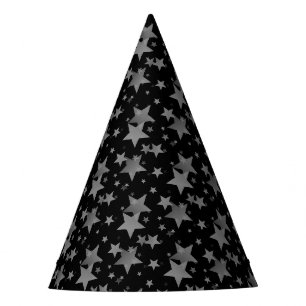 Stars in Black and White, Birthday, New Year Party Hat