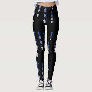 Stars In Blue Leggings