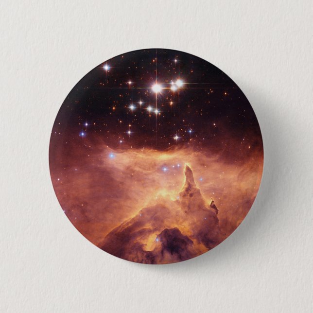 Stars in deep space 6 cm round badge (Front)