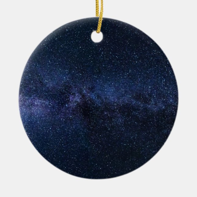 Stars in the Milky Way Ceramic Tree Decoration (Front)