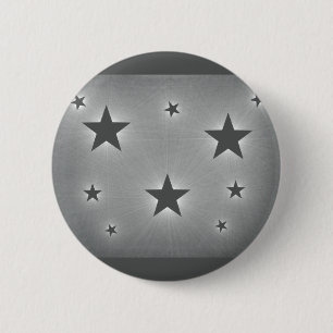 Stars in the Night Sky Button, Dark Grey 6 Cm Round Badge