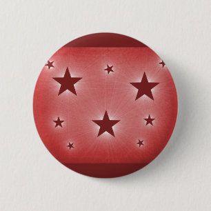 Stars in the Night Sky Button, Dark Red 6 Cm Round Badge
