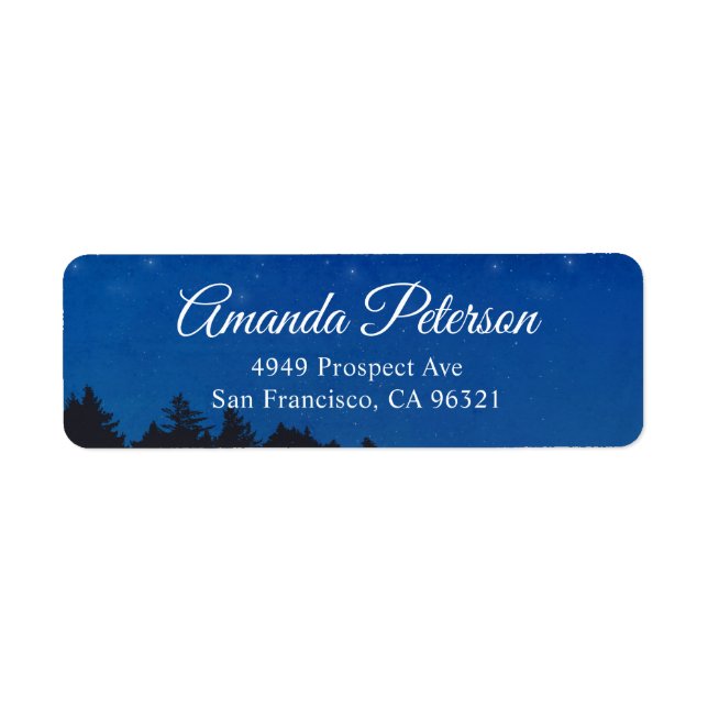 Stars in the Night Sky Celestial Return Address (Front)