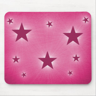 Stars in the Night Sky Mousepad, Magenta Mouse Mat