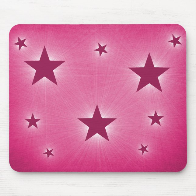 Stars in the Night Sky Mousepad, Magenta Mouse Mat (Front)