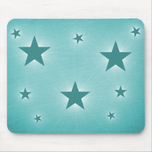 Stars in the Night Sky Mousepad, Teal Mouse Mat