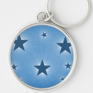 Stars in the Night Sky Premium Keychain, Blue Key Ring