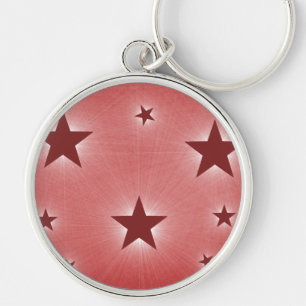 Stars in the Night Sky Premium Keychain, Dark Red Key Ring