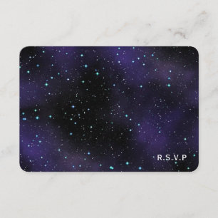 Stars in the Night Sky RSVP Wedding Response Card