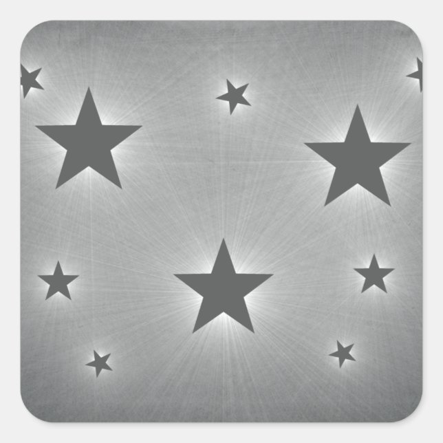 Stars in the Night Sky Stickers, Dark Grey Square Sticker (Front)