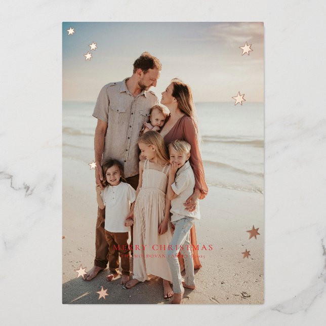 Stars in the Sky Foil Christmas Card (Front)