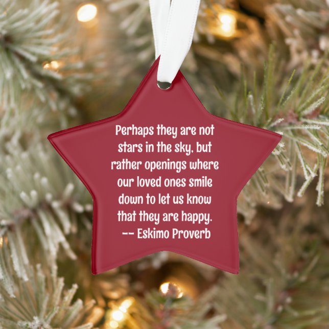 Stars In The Sky Name And Date Remembrance Ornament (Tree)