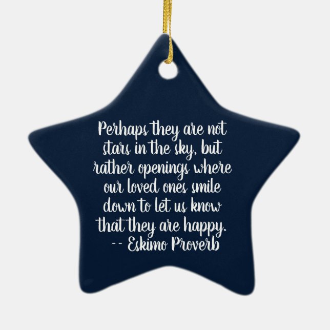 Stars In The Sky Remembrance Ornament (Back)