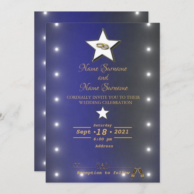 Stars Invitation (Front/Back)
