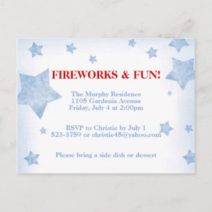 Stars Invitation Postcard