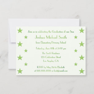 Stars Kids Custom Graduation Party Invitation Card