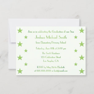 Stars Kids Custom Graduation Party Invitation Card