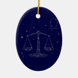 stars libra ceramic tree decoration