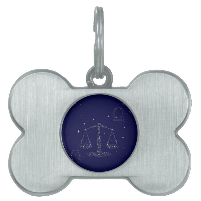 stars libra pet name tag (Front)