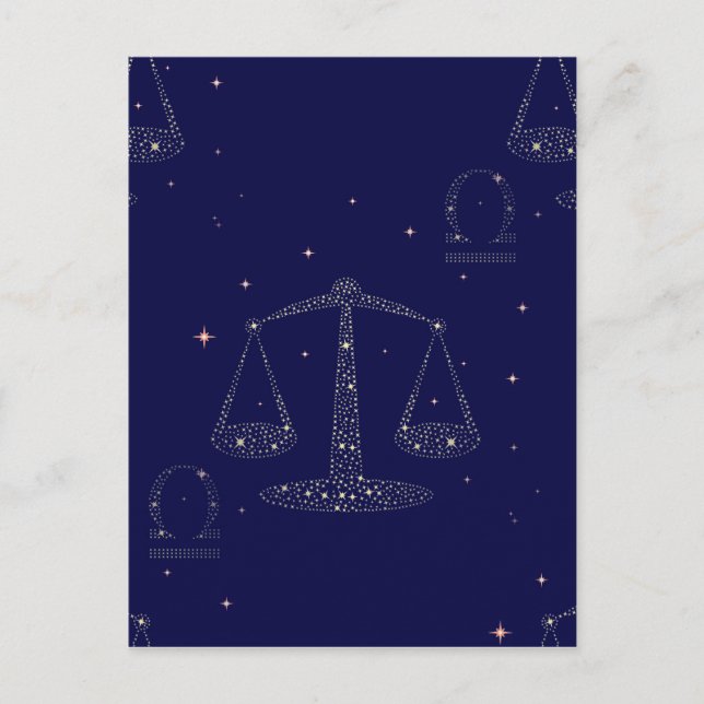 stars libra postcard (Front)