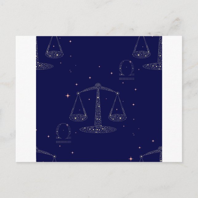 stars libra postcard (Front)