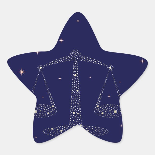 stars libra star sticker (Front)