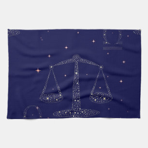 stars libra tea towel
