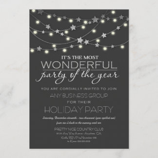 Stars + Lights Corporate Holiday Party Invitations