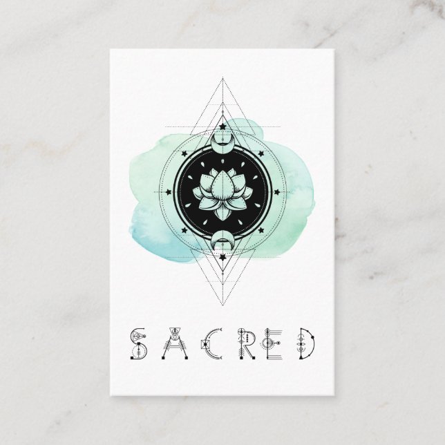 *~* Stars Lotus Moon Sacred Symbol To Nirvana Business Card (Front)