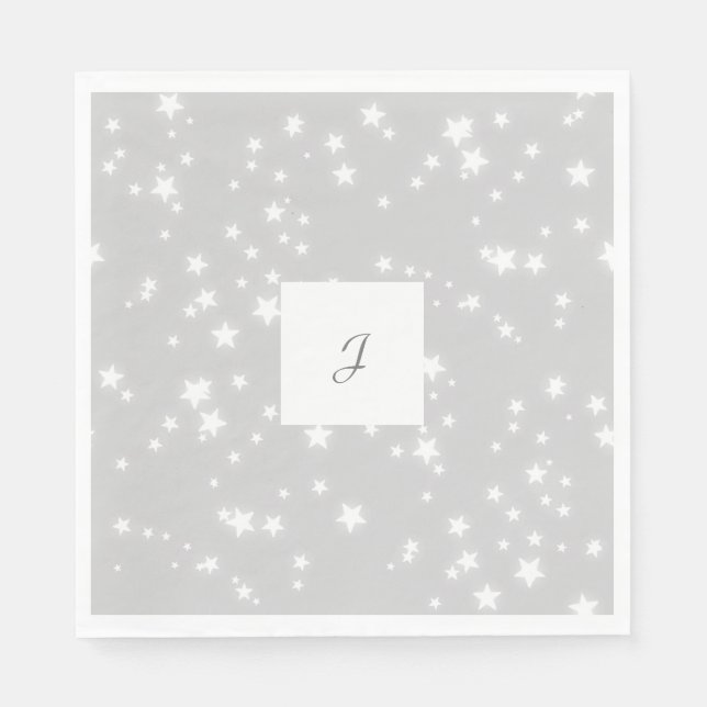 Stars monogram napkin (Front)