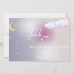 Stars Moon and Clouds Thank You Card