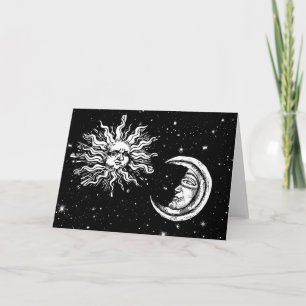 Stars, Moon and Sun in the Universe Card