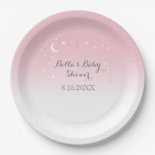 Stars Moon Baby Shower Paper Plate