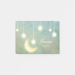 Stars Moon Celestial Shiny Glowing Lights Post-it Notes