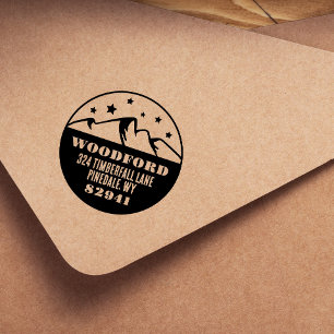 Stars & Mountain Tops Rustic Self-inking Stamp