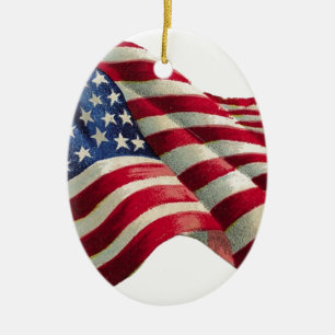 Stars N Stripes Ceramic Tree Decoration