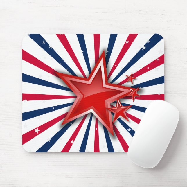 Stars 'n Stripes Freedom Mouse Mat (With Mouse)