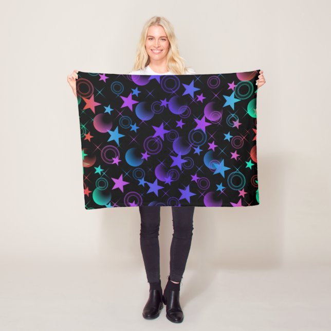 Stars 'n Stuff Pattern Fleece Blanket (In Situ)