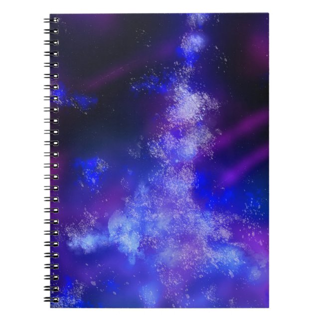 Stars Night Sky Midnight Blue Milky Way  Notebook (Front)