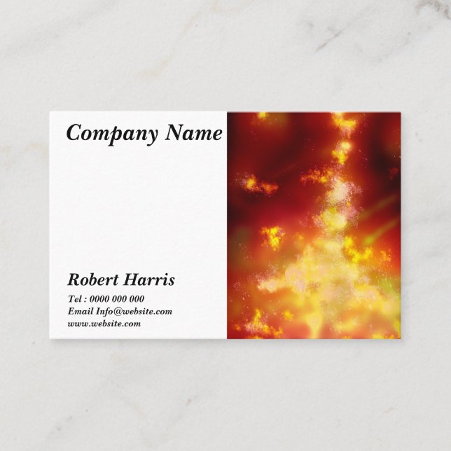 Stars Night Sky Midnight Flame  Business Card (Front)
