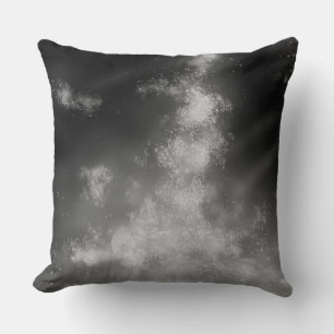 Stars Night Sky Midnight Grey Milky Way Cushion