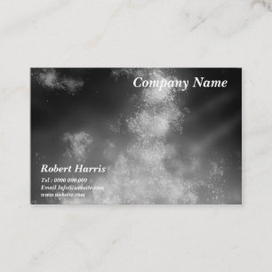 Stars Night Sky Midnight Grey Monochrome Business Card
